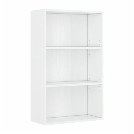 Bookcase, 3-Tier Adjustable Open Storage Display Bookshelf HOFB0017C